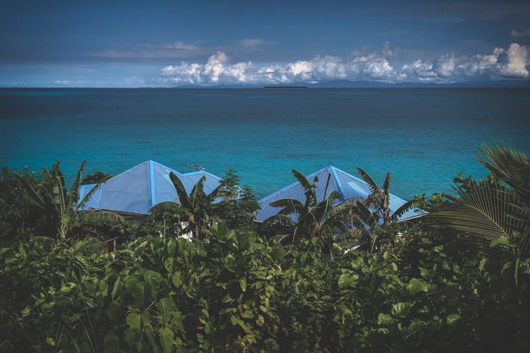 Overlooking Abidon village and the lagoon below