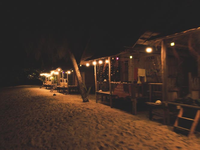 Homestay on north Waigeo at night