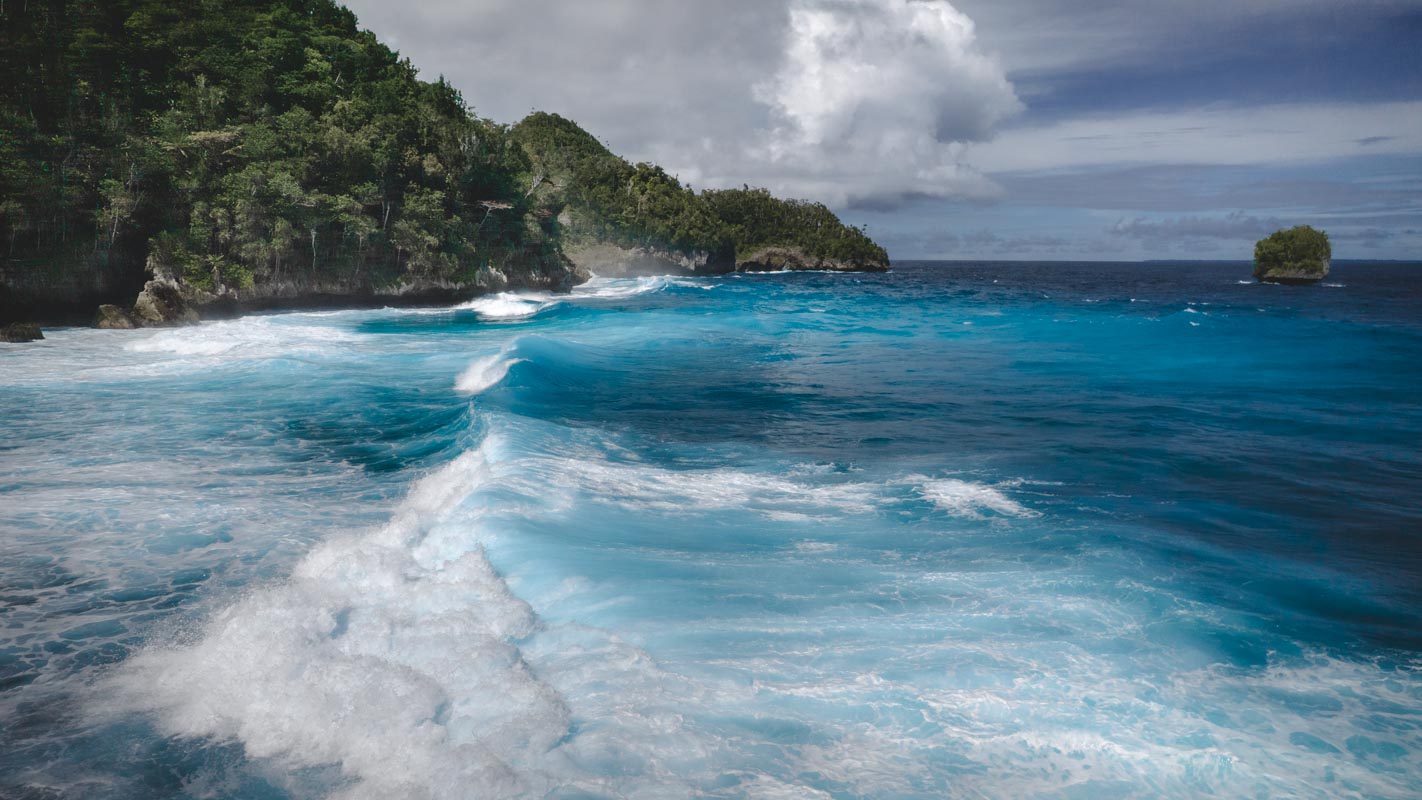 Waves Breaking on Waigeo's North Coast